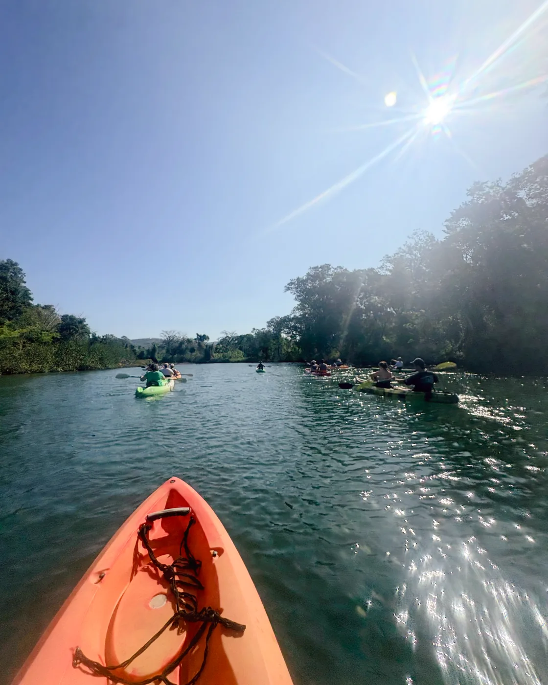 Kayaking on the river