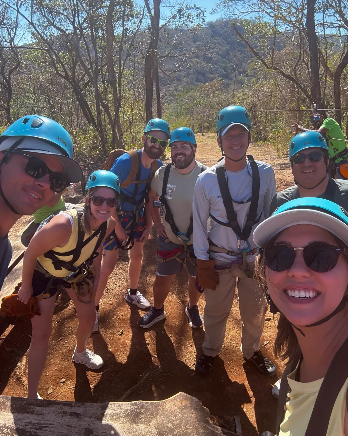 Zipline group selfie